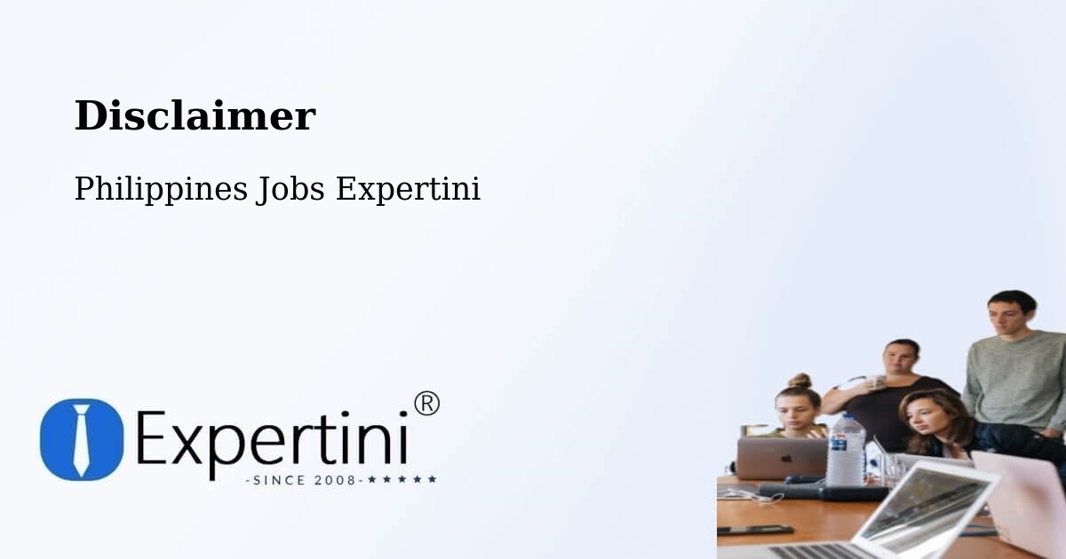 Disclaimer – Damayan - Philippines Jobs Expertini